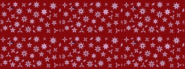 Şirin çiçek elementleri. Raster illüstrasyonu. Robot resim. Kırmızı renkte çiçekler.