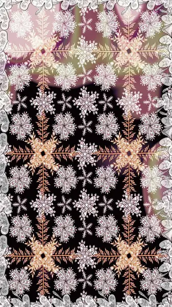 Tropik, dikişsiz çiçek deseni. Raster illüstrasyonu. Tarafsız renklerde çiçekler.