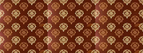 Altın karalama fantezi yapraklarından Raster soyut çiçek çelengi ve kahverengi, bej ve sarı renkli bir çiçek. El yapımı dekoratif çerçeve, albüm kapağı, tebrik kartı, klasik Art deco tarzı.