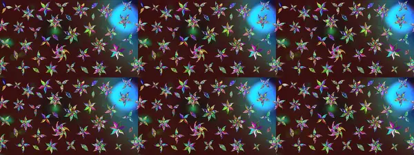 Renkli Bahar Teması eskiz kalıbı. Düz Çiçek Elementleri Tasarımı. Raster..