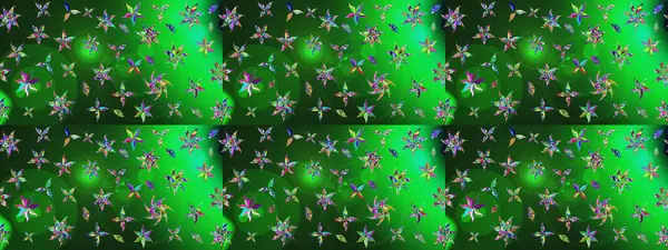 Yeşil renkli çiçekler. Çiçek desenli eskiz. Tişört baskısı için çiçek boyama rasteriName.