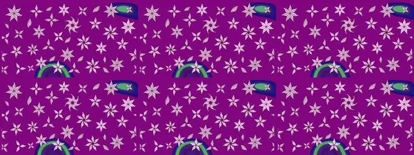 Suluboya, elle çizilmiş. Eskiz arkaplan modeli. Raster hisseleri. Mor üzerine çiçekler.