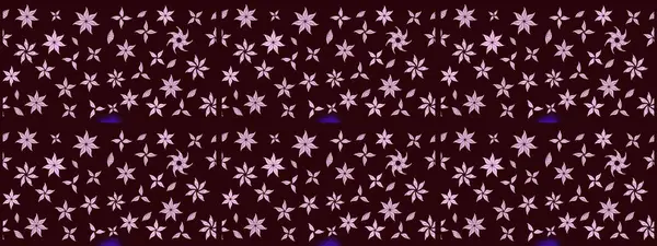 Çiçeksel çizim kalıbının yansıması. Vadinin çiçekleri kahverengi renklerde.