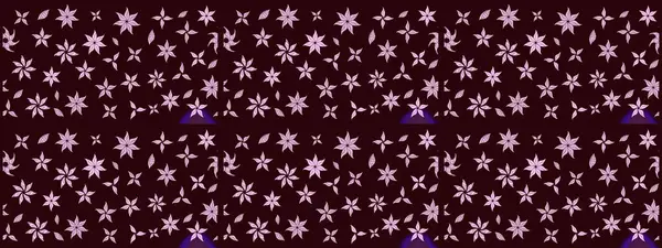 Düz Çiçek Elementleri Tasarım Raster illüstrasyonu. Renkli Bahar Teması eskiz kalıbı. Çiçek desenli eskiz. Kahverengi renkte çiçekler.