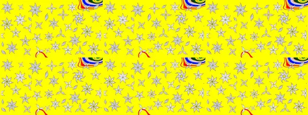 Çiçekli karalama şeklinde Raster çiçek deseni. Yumuşak, bahar çiçekli arka plan. Sarı renkte çiçekler.