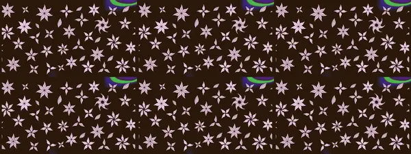 Modaya uygun kumaş deseni. Renkli Yaz Temalı eskiz kalıbı. Sevimli çiçek raster deseni. Düz Çiçek Elementleri Tasarımı.