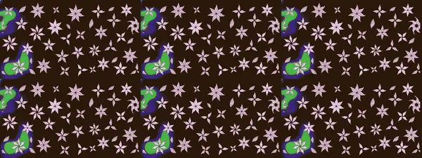 Kahverengi renkli güzel bir tekstil. Raster illüstrasyonu. Suluboya çiçekli çiçek deseni.