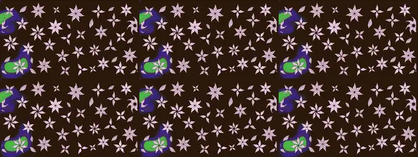 Raster illüstrasyonu. Düz Çiçek Elementleri Tasarımı. Taslak desenli, modaya uygun kumaş deseni. Renkli Bahar Teması eskiz kalıbı. Şirin çiçek elementleri..