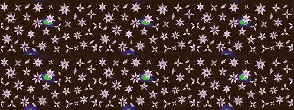 Tekrar eden çiçek arkaplanı, zarif kahverengi çiçek duvar kağıdı. Kahverengi renkler üzerine çiçek desenli çizimler, el yapımı papatyalar, papatyalar..