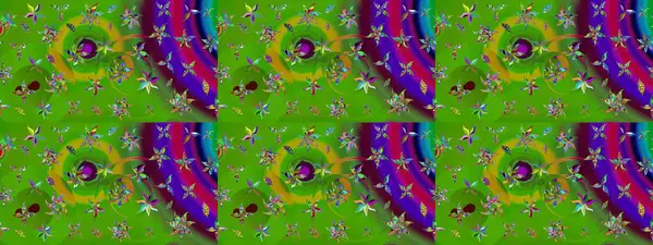 Yeşil renkli çiçekler. Elle çizilmiş sonbahar çiçeği deseni. Tekstil ve kapak tasarımı için mükemmel. Renkli yeşil çizim kalıbı. Doodle tarzı.