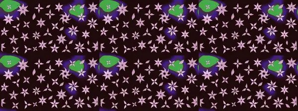 Düz Çiçek Elementleri Tasarımı. Raster illüstrasyonundaki çiçek desenli çizim. Renkli Bahar Teması eskiz kalıbı. Süslü kumaş deseni.