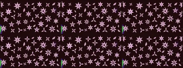 Kahverengi renkli çiçekler. Raster illüstrasyonunda çiçek deseni çizimi.