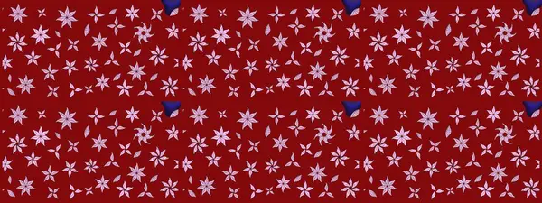 Düz Çiçek Elementleri Tasarımı. Süslü kumaş deseni. Renkli Bahar Teması eskiz kalıbı. Raster illüstrasyonunda çiçek deseni çizimi.