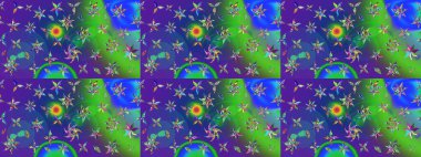 Küçük çiçekte güzel bir desen. Çiçekli yaz çiçekleri. Motley illüstrasyonu. Robot resim. Küçük renkli çiçekler. Moda baskıları için zarif bir şablon.