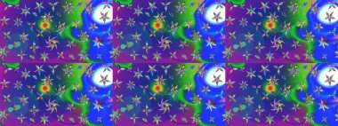 Tekstil, duvar kâğıdı, kapaklar, yüzey, baskı, hediye paketi, hatıra defteri, dekupaj. Küçük yabani çiçeklerdeki halk modelini çiz. Taşralı şıklığı. Liberty style millefleurs.