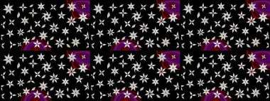 Raster illüstrasyonundaki çiçek desenli çizim. Renkli Bahar Teması eskiz kalıbı. Güzel kumaş deseni. Düz Çiçek Elementleri Tasarımı.