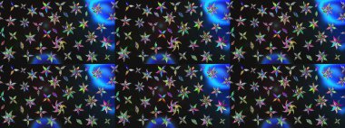 Raster illüstrasyonu. Şirin çiçekli eskiz deseni ve gri renkli yapraklar, suluboya çiçek deseni, duvar kağıdı, kart veya kumaş için fayanslı.