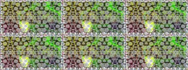 Düz Çiçek Elementleri Tasarımı. Modaya uygun kumaş deseni. Renkli Yaz Temalı Kusursuz Arkaplan. Sevimli çiçek raster deseni.