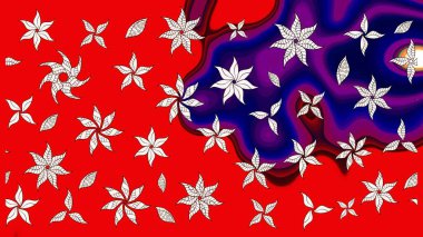 Sketch Floral Pattern in Raster illustration. Fancy fabric pattern. Colour Spring Theme sketch pattern Background. Flat Flower Elements Design.