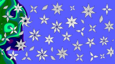 Anti-stres için soyut örnek sayfası. Raster illüstrasyonu. Mavi renklerde.