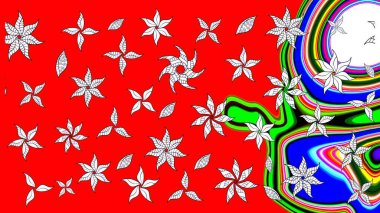 Küçük çaplı çiçeklerdeki basit şirin desenler. Tekstil veya kitap kapakları, imalat, duvar kağıtları, baskı, hediye paketi ve yapıştırma kitabı için çiçek eskizi geçmişi. Raster illüstrasyonu.