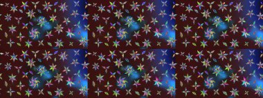 Kahverengi renkli bitkilerden oluşan parlak çiçekli çizim deseni.