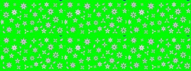 Güzel çiçek deseni. Yeşil renkli çiçekler. Renkli Bahar Teması eskiz kalıbı. Düz Çiçek Elementleri Tasarımı.