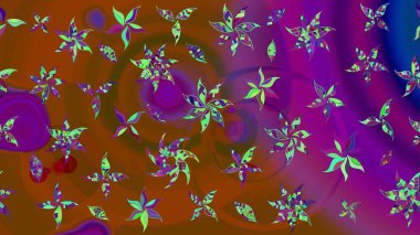 Şatafatlı bahar bahçesi dokusu. Flower eskiz arka planı. Çiçek deseni. Raster illüstrasyonu.