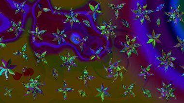 Tropik çiçekler. Kahverengi renkli çiçekler. Gömlek çizimi Arkaplan Deseni.