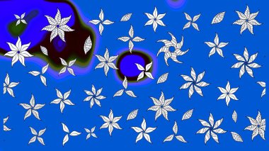 Raster Moda kumaş deseni. Şirin çiçekler. Çizgi çizimi deseni.