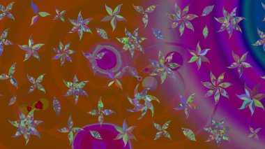 Raster deseni. Karalama çiçekleri çizim kalıbı. Sanat, çiçeklere ilham verir ve arka plan bırakır. Kahverengi el çizimi desen.