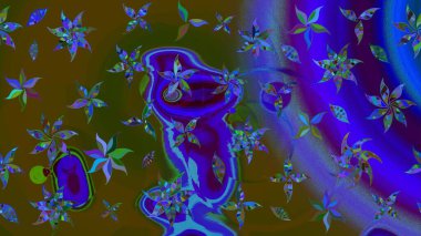 Modern stil dokusu. Çiçek desenli raster, kahverengi çizgi grafik deseni soyut raster arkaplan.