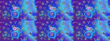 Eski moda arka plan. Raster illüstrasyonu. Çiçek çelengi. Kıvırcık, parlak örgü. Desen, çizim, çiçek sınırı. Güzel, pürüzsüz kumaş, tuval..