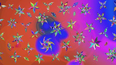 Vadinin turuncu renkli çiçekleri. Suluboya, elle çizilmiş. Eskiz arkaplan modeli. Raster - stok.