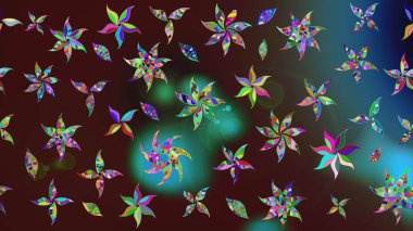 Elle boyanmış suluboya resim çizimleri, çiçekler ve bitkiler. Kahverengi renkte çiçekler.