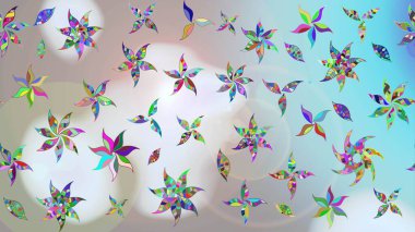 Sketch Colour Spring Theme eskiz kalıbı. Düz Çiçek Elementleri Tasarımı. Sevimli çiçek raster deseni. Gri renkli çiçekler.