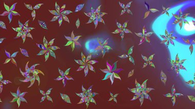 Elle boyanmış suluboya resim çizimleri, çiçekler ve bitkiler. Kahverengi renkte çiçekler.