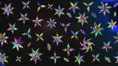 Çiçekli güzel suluboya desen. Gri renklerde. Raster illüstrasyonu.