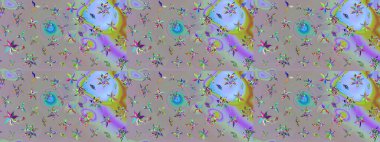 Parlak çiçekli kolaj çiçekleri gridir. Çiçekli zambakların eskiz geçmişi. Çiçek tasarımı için inanılmaz kolaj cennet tarzı..