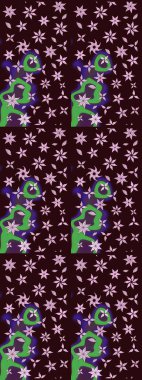 Şirin çiçek elementleri. Renkli Bahar Teması eskiz kalıbı. Raster illüstrasyonu. Taslak desenli, modaya uygun kumaş deseni. Düz Çiçek Elementleri Tasarımı.