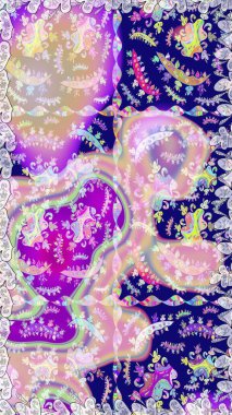 Raster illüstrasyonu. Raster çiçekleri klasik tarzda çizilmiş. Tarafsız renklerde bahar çiçekleri. Çiçekli, pürüzsüz desen.