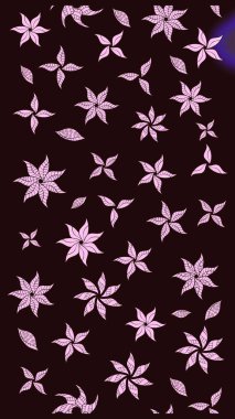 Kahverengi renkte güzel çiçekler, suluboya desenli, duvar kağıdı, kart ya da kumaş için fayanslı eskizler. Raster..