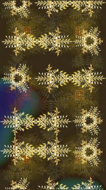 Kar Tanesi Simgesi. Kış kar tanesi. Kahverengi, gri ve yeşil renklerde izole edilmiş. Kar Tanesi Raster çizimi.