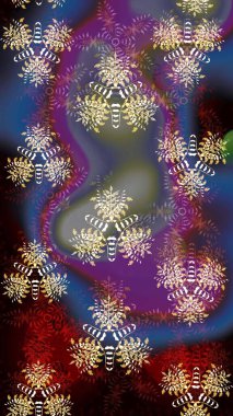 Raster illüstrasyonu. Raster kar tanesi ikonu. Renkli arka planda kar taneleri. Düz dizayn. Kar Tanesi simgesi, izole.