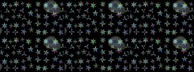 Anti-stres için soyut örnek sayfası. Raster illüstrasyonu. Siyah renklerde.