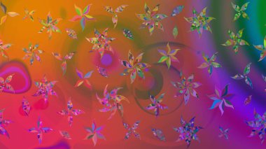 Soyut etnik raster çizim kalıbı. Arkaplan dokusu, duvar kağıdı, kahverengi renkli çiçek teması. Kabile sanatı boho baskısı, klasik çiçek arkaplanı.