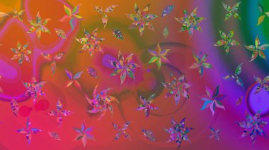 Üzerinde pembe renkte çiçekler olan bir çiçek deseni çiz. Suluboya tarzında pembe renkte çiçekler.