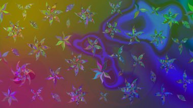 Elle boyanmış suluboya resim çizimleri, çiçekler ve bitkiler. Kahverengi renkte çiçekler.