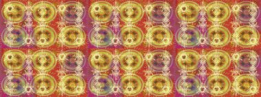 Raster düz çiçek çizim deseni. Hediye ambalaj kağıdı, tebrik kartları, posterler ve pankart tasarımı. Sarı, kahverengi ve pembe renkte çiçekler.