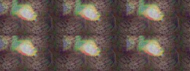 Kahverengi, gri ve yeşil renklere karalamalar çizilmiş çiçek deseni. Raster illüstrasyonu.